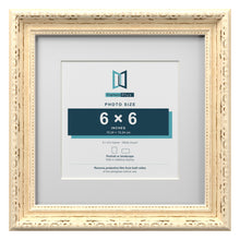 Louis Range Cream Picture, Photo & Poster Frame with White Mount - 9x9" Frame for 6x6" Photo, Cream
