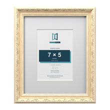 Louis Range Cream Picture, Photo & Poster Frame with White Mount - 11x9" Frame for 7x5" Photo, Cream