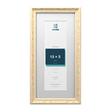 Louis Range Cream Picture, Photo & Poster Frame with White Mount - 19x9" Frame for 15x5" Photo, Cream