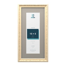 Louis Range Cream Picture, Photo & Poster Frame with Dawn Grey Mount - 19x9" Frame for 15x5" Photo, Cream