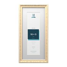 Louis Range Cream Picture, Photo & Poster Frame with White Mount - 20x9" Frame for 16x5" Photo, Cream