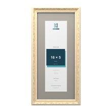 Louis Range Cream Picture, Photo & Poster Frame with Dawn Grey Mount - 20x9" Frame for 16x5" Photo, Cream