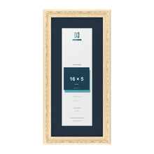 Louis Range Cream Picture, Photo & Poster Frame with Pacific Blue Mount - 20x9" Frame for 16x5" Photo, Cream