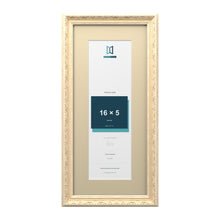 Louis Range Cream Picture, Photo & Poster Frame with Ivory Mount - 20x9" Frame for 16x5" Photo, Cream