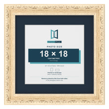 Louis Range Cream Picture, Photo & Poster Frame with Pacific Blue Mount - 25x25cm Frame for 18x18cm Photo, Cream