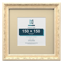 Louis Range Cream Picture, Photo & Poster Frame with Ivory Mount - 25x25cm Frame for 15x15cm Photo, Cream