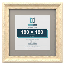 Louis Range Cream Picture, Photo & Poster Frame with Dawn Grey Mount - 25x25cm Frame for 18x18cm Photo, Cream