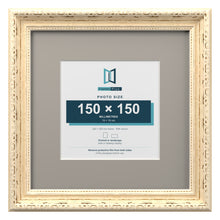 Louis Range Cream Picture, Photo & Poster Frame with Dawn Grey Mount - 25x25cm Frame for 15x15cm Photo, Cream