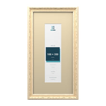 Louis Range Cream Picture, Photo & Poster Frame with Ivory Mount - 50x25cm Frame for 35x10cm Photo, Cream