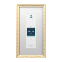 Louis Range Cream Picture, Photo & Poster Frame with White Mount - 50x25cm Frame for 35x10cm Photo, Cream
