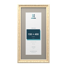 Louis Range Cream Picture, Photo & Poster Frame with Dawn Grey Mount - 50x25cm Frame for 40x15cm Photo, Cream