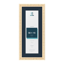 Louis Range Cream Picture, Photo & Poster Frame with Pacific Blue Mount - 60x25cm Frame for 50x15cm Photo, Cream