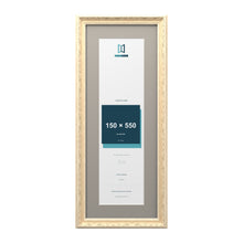 Louis Range Cream Picture, Photo & Poster Frame with Dawn Grey Mount - 65x25cm Frame for 55x15cm Photo, Cream