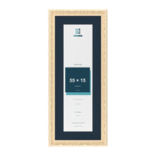 Louis Range Cream Picture, Photo & Poster Frame with Pacific Blue Mount - 65x25cm Frame for 55x15cm Photo, Cream