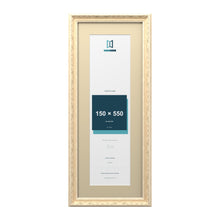 Louis Range Cream Picture, Photo & Poster Frame with Ivory Mount - 65x25cm Frame for 55x15cm Photo, Cream