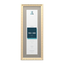 Louis Range Cream Picture, Photo & Poster Frame with Dawn Grey Mount - 70x25cm Frame for 60x15cm Photo, Cream