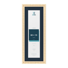 Louis Range Cream Picture, Photo & Poster Frame with Pacific Blue Mount - 70x25cm Frame for 60x15cm Photo, Cream