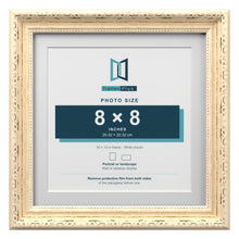 Louis Range Cream Picture, Photo & Poster Frame with White Mount - 10x10" Frame for 8x8" Photo, Cream