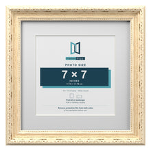 Louis Range Cream Picture, Photo & Poster Frame with White Mount - 10x10" Frame for 7x7" Photo, Cream