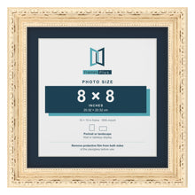 Louis Range Cream Picture, Photo & Poster Frame with Pacific Blue Mount - 10x10" Frame for 8x8" Photo, Cream