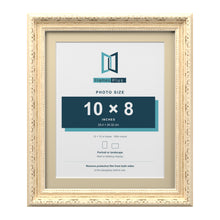 Louis Range Cream Picture, Photo & Poster Frame with Ivory Mount - 12x10" Frame for 10x8" Photo, Cream