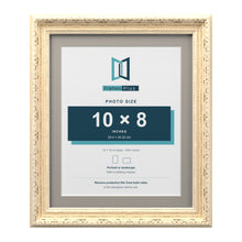 Louis Range Cream Picture, Photo & Poster Frame with Dawn Grey Mount - 12x10" Frame for 10x8" Photo, Cream