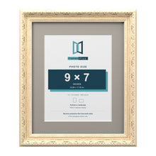 Louis Range Cream Picture, Photo & Poster Frame with Dawn Grey Mount - 12x10" Frame for 9x7" Photo, Cream