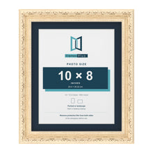 Louis Range Cream Picture, Photo & Poster Frame with Pacific Blue Mount - 12x10" Frame for 10x8" Photo, Cream