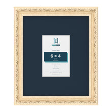 Louis Range Cream Picture, Photo & Poster Frame with Pacific Blue Mount - 12x10" Frame for 6x4" Photo, Cream