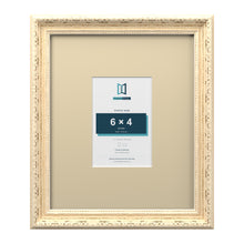 Louis Range Cream Picture, Photo & Poster Frame with Ivory Mount - 12x10" Frame for 6x4" Photo, Cream