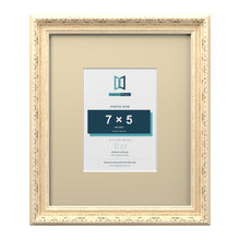 Louis Range Cream Picture, Photo & Poster Frame with Ivory Mount - 12x10" Frame for 7x5" Photo, Cream