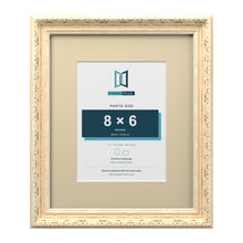Louis Range Cream Picture, Photo & Poster Frame with Ivory Mount - 12x10" Frame for 8x6" Photo, Cream