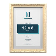 Louis Range Cream Picture, Photo & Poster Frame with White Mount - 14x10" Frame for 12x8" Photo, Cream