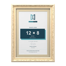 Louis Range Cream Picture, Photo & Poster Frame with Ivory Mount - 14x10" Frame for 12x8" Photo, Cream