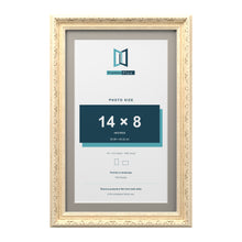 Louis Range Cream Picture, Photo & Poster Frame with Dawn Grey Mount - 16x10" Frame for 14x8" Photo, Cream