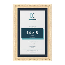 Louis Range Cream Picture, Photo & Poster Frame with Pacific Blue Mount - 16x10" Frame for 14x8" Photo, Cream