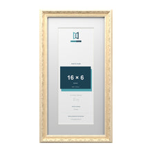 Louis Range Cream Picture, Photo & Poster Frame with White Mount - 20x10" Frame for 16x6" Photo, Cream
