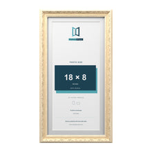 Louis Range Cream Picture, Photo & Poster Frame with White Mount - 20x10" Frame for 18x8" Photo, Cream