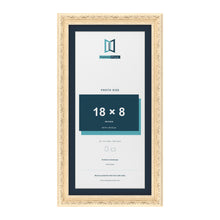 Louis Range Cream Picture, Photo & Poster Frame with Pacific Blue Mount - 20x10" Frame for 18x8" Photo, Cream