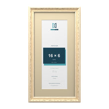 Louis Range Cream Picture, Photo & Poster Frame with Ivory Mount - 20x10" Frame for 16x6" Photo, Cream