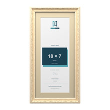 Louis Range Cream Picture, Photo & Poster Frame with Ivory Mount - 21x10" Frame for 18x7" Photo, Cream
