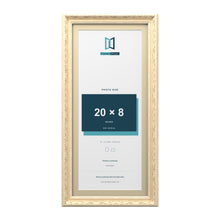Louis Range Cream Picture, Photo & Poster Frame with Ivory Mount - 22x10" Frame for 20x8" Photo, Cream