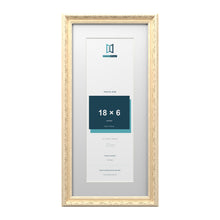 Louis Range Cream Picture, Photo & Poster Frame with White Mount - 22x10" Frame for 18x6" Photo, Cream
