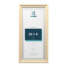 Louis Range Cream Picture, Photo & Poster Frame with White Mount - 22x10" Frame for 20x8" Photo, Cream