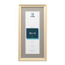 Louis Range Cream Picture, Photo & Poster Frame with Dawn Grey Mount - 22x10" Frame for 18x6" Photo, Cream