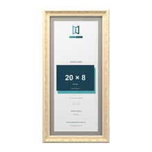 Louis Range Cream Picture, Photo & Poster Frame with Dawn Grey Mount - 22x10" Frame for 20x8" Photo, Cream