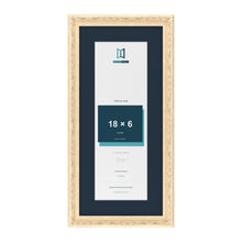 Louis Range Cream Picture, Photo & Poster Frame with Pacific Blue Mount - 22x10" Frame for 18x6" Photo, Cream