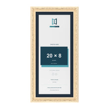Louis Range Cream Picture, Photo & Poster Frame with Pacific Blue Mount - 22x10" Frame for 20x8" Photo, Cream