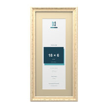 Louis Range Cream Picture, Photo & Poster Frame with Ivory Mount - 22x10" Frame for 18x6" Photo, Cream