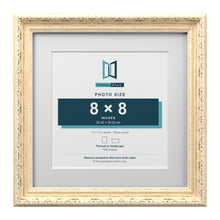 Louis Range Cream Picture, Photo & Poster Frame with White Mount - 11x11" Frame for 8x8" Photo, Cream